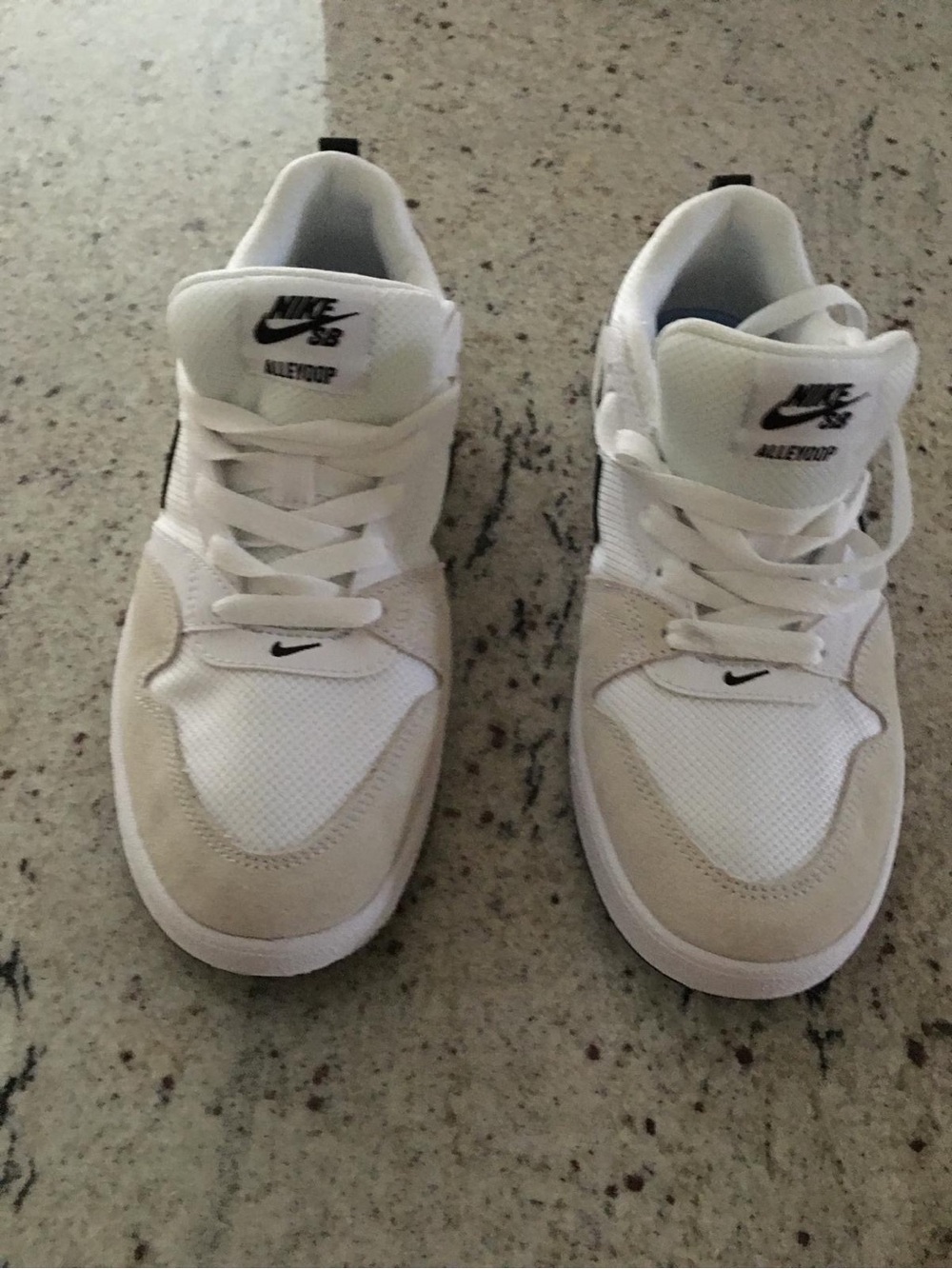 Women’s White and Beige Alleyoop Skate Shoes